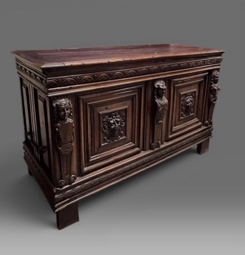 French carved oak blanket - french,