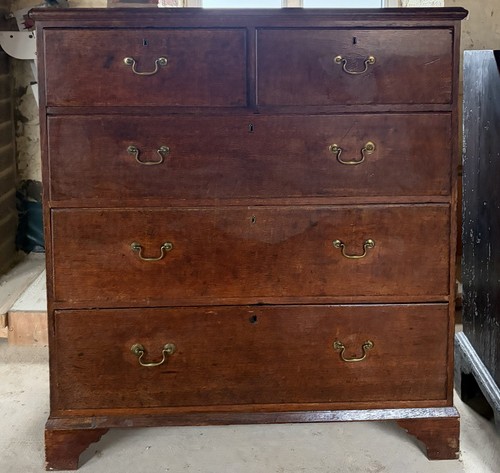 Large 20th century oak chest - a,