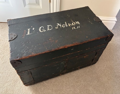 Naval officers wooden chest - naval,
