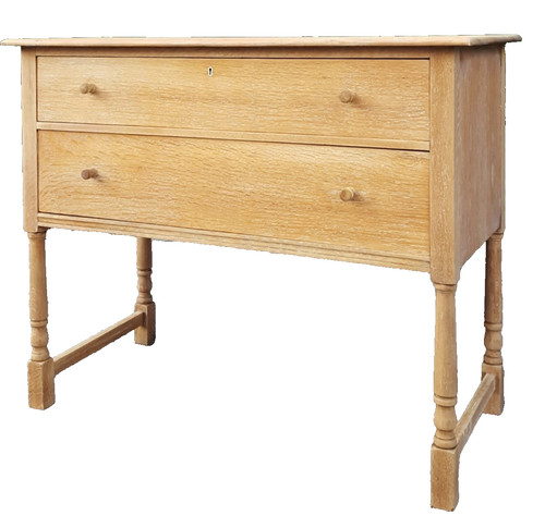 1930s limed oak chest - 1930s,