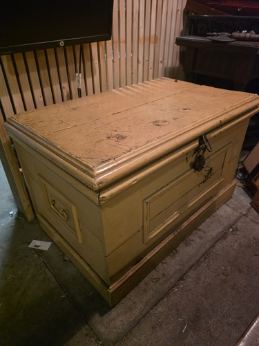 Large antique church coffer - antique,