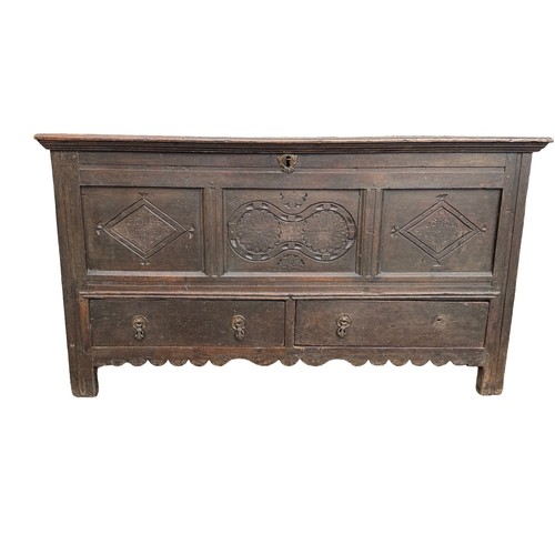 18th century carved oak mule - century,