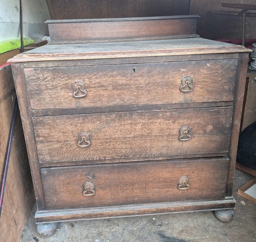 Antique oak chest drawers - antique,