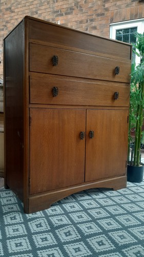 Vintage oak tallboy with - vintage,