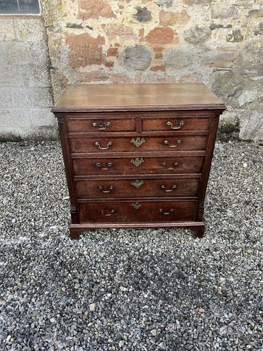 Period oak chest drawers - oak,