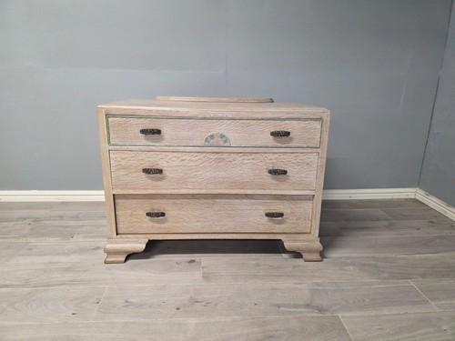 1930s limed oak art decor - limed,