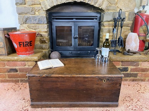 Old antique oak chest - antique, chest,