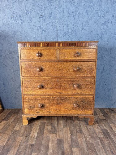 Oak chest two over three - over,