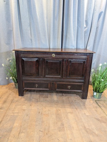 Georgian antique dark oak mule - dark,
