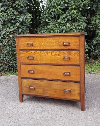 Antique oak chest drawers - antique,