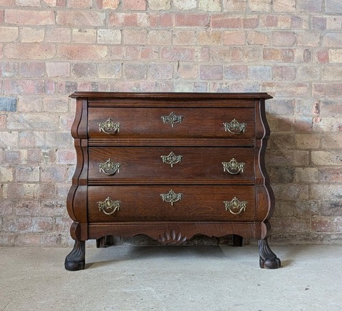 Vintage small oak dutch bombe - small,