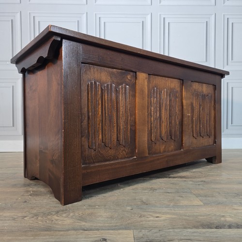 Vintage solid oak trunk - oak,