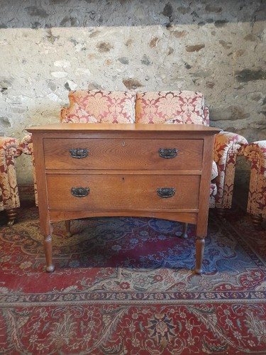 Vintage oak chest drawers - oak, of
