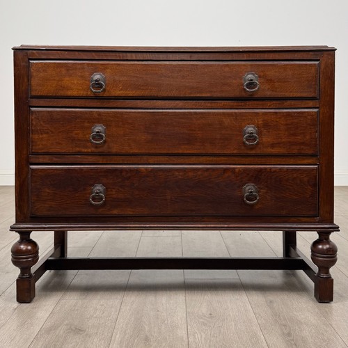 Antique edwardian oak chest - antique,