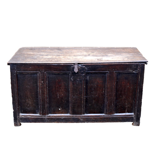 Antique coffer oak 17th - coffer,