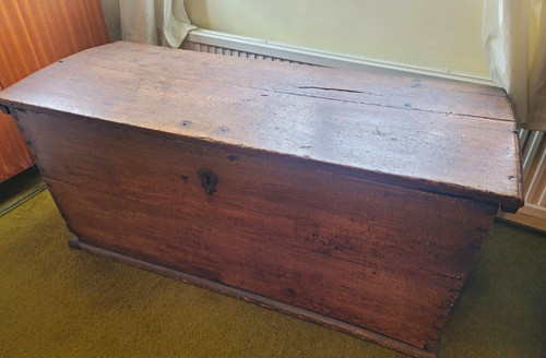 18th century oak chest - century,