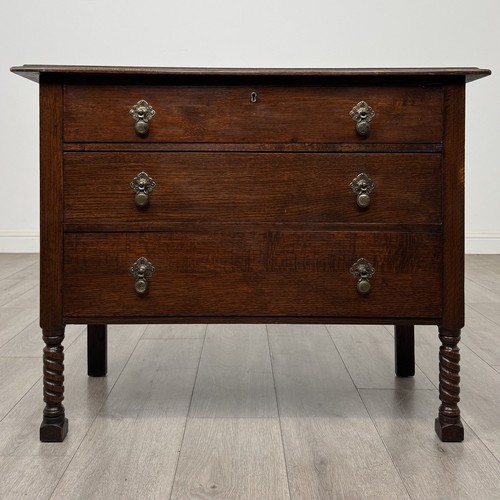 Antique oak chest drawers - drawers, |